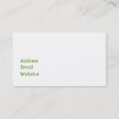 Diätetiker-Visitenkarte Visitenkarte (Rückseite)