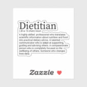 Diätetische Definition, Diätetikersticker Aufkleber (Blatt)