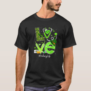 Diätetische Krankenpflege Liebe Herz Stethoskop RN T-Shirt