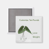 Diätetische Ziele mit niedrigem Gewicht Magnet (Vorderseite/Rückseite)