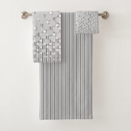 Diätgestaltung in Grau - Handtuchdesign Set