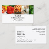 Diätitisches Foto mit gesundem frischem Gemüse Visitenkarte (Vorne/Hinten)