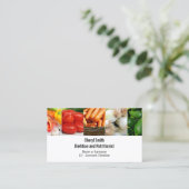 Diätitisches Foto mit gesundem frischem Gemüse Visitenkarte (Stehend Vorderseite)