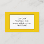 Diätkonzept Grapefruit Visitenkarte (Rückseite)