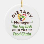Diätmanager der Schlüssel zur Lebensmittelkette Keramik Ornament (Hinten)