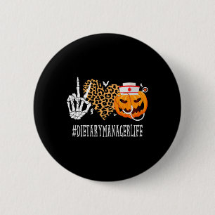 Diätmanager Peace Liebe Pumpkin Funny Halloween Button