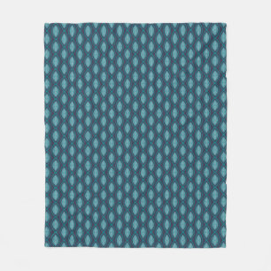 Diatom Algae Ogee Blue Fleece Blanket