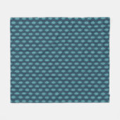 Diatom Algae Ogee Blue Fleece Blanket (Vorderseite (Horizontal))