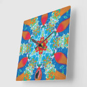 Diatome Kaleidoscope Quadratische Wanduhr (Winkel)