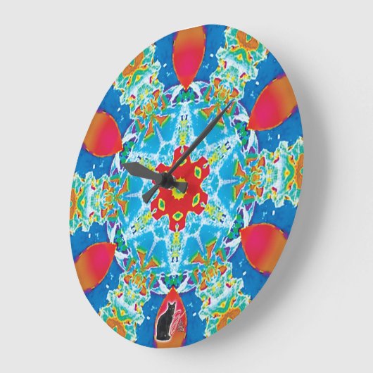 Diatome Kaleidoskop Große Wanduhr (Winkel)