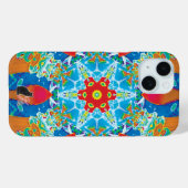 Diatome Kaleidoskop iPhone Case (Rückseite (Horizontal))