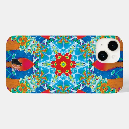Diatome Kaleidoskop iPhone Case (Rückseite (Horizontal))