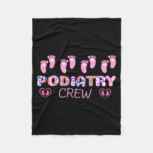 Diatry Crew Footprint Leopard Diatrist Valentine's Fleecedecke (Vorderseite)