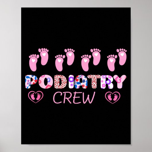 Diatry Crew Footprint Leopard Diatrist Valentine's Poster (Vorne)