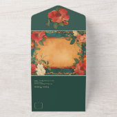 🌹 Diätwahl Rose Romantik: Jugendstil All In One Einladung (Außenbereich)