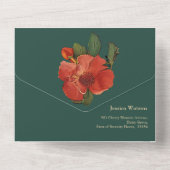 🌹 Diätwahl Rose Romantik: Jugendstil All In One Einladung (Rückseite)