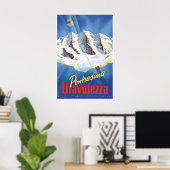 Diavolezza Ski Poster Schweiz Kunst Pontresina (Heimbüro)