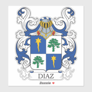 Diaz Familienwappen Aufkleber