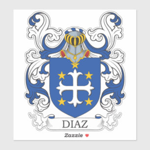 Diaz Familienwappen Aufkleber