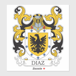 Diaz Familienwappen Aufkleber
