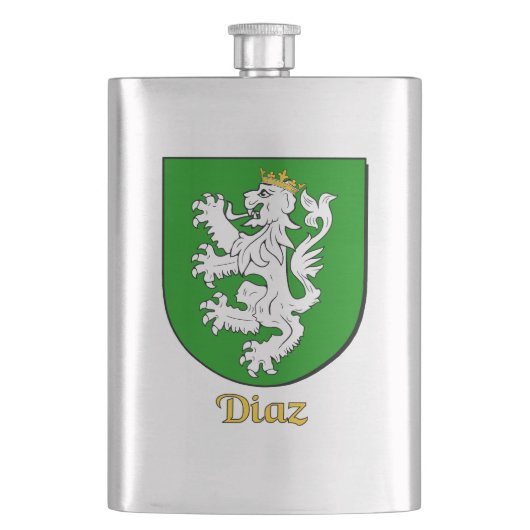 Diaz Heraldic Shield Flachmann (Vorderseite)