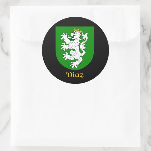 Diaz-Schildkleber Runder Aufkleber (Tasche)