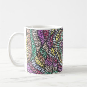 Diba Farbige abstrakte Spirale handgezeichnete K Kaffeetasse