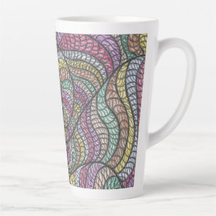 Diba   Farbige abstrakte Spirale handgezeichnete K Milchtasse
