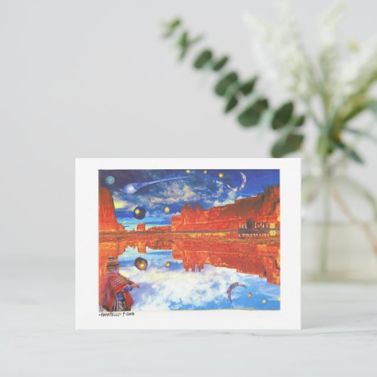 Dibble_Art12_Kokopelli-b1 Postkarte (Stehend Vorderseite)