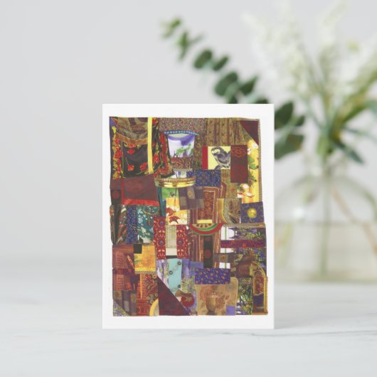 Dibble_Art20_Crazed_Quilt Postkarte (Stehend Vorderseite)