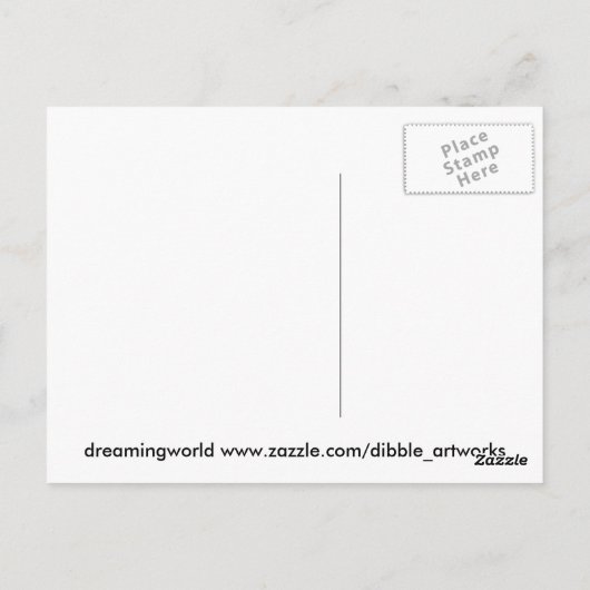 Dibble_Artworks_071_Dreaming_World Postkarte (Rückseite)