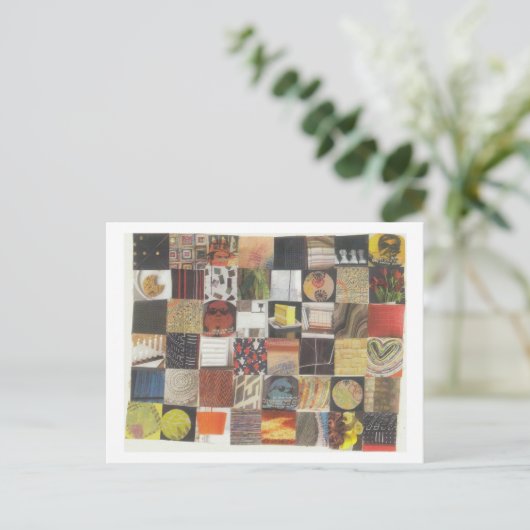 Dibble_Artworks_078_Sun_And_Shadows_Quilt_Number_T Postkarte (Stehend Vorderseite)