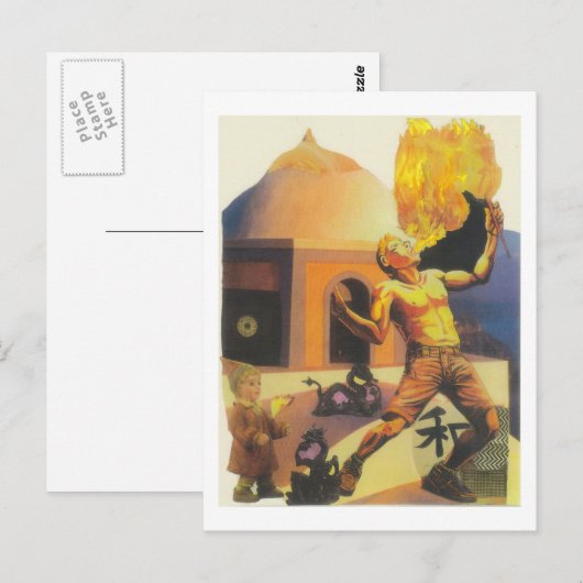 Dibble_Artworks_084_Fireatther Postkarte (Vorne/Hinten)
