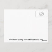 Dibble_Artworks_138_Blue_Heart_Healing Postkarte (Rückseite)