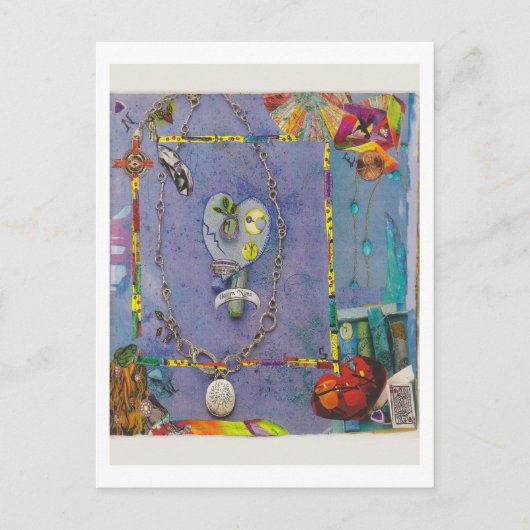 Dibble_Artworks_138_Blue_Heart_Healing Postkarte (Vorderseite)