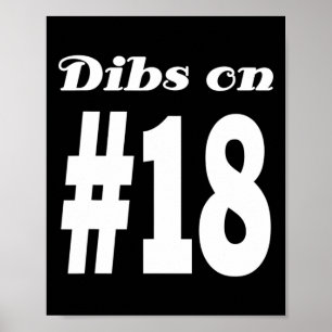 Dibs auf #18 Hockey Fußll Verkauf Sport  Poster