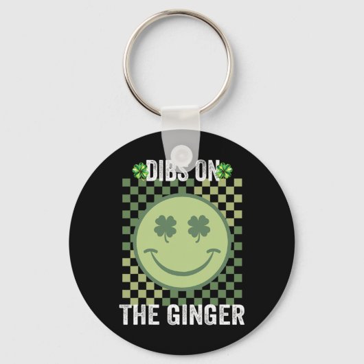 Dibs auf den Ginger St Patricks Day Lustiger Irisc Schlüsselanhänger (Vorderseite)