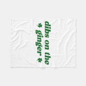 Dibs auf den Ingwer St. Patrick's Day irische Roth Fleecedecke (Vorderseite (Horizontal))