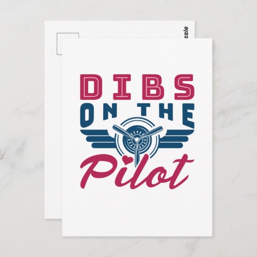 Dibs auf der Ehefrau des Piloten Airman Postkarte (Vorne/Hinten)