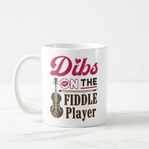 Dibs auf der Fiddle Player Fiddler Ehefrau Girlfri Kaffeetasse