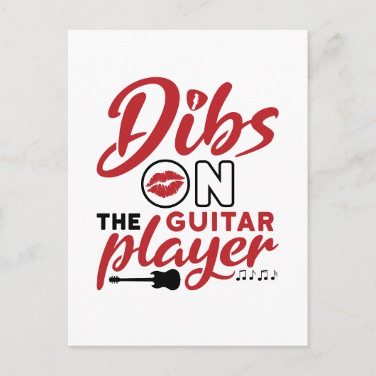 Dibs auf der Gitarre Postkarte (Vorderseite)
