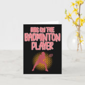 Dibs on Badminton Player Shuttle Coach Graphic Karte (Gelbe Blume)