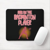Dibs on Badminton Player Shuttle Coach Graphic Mousepad (Mit Mouse)