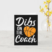 Dibs on Coach Basketball Herz Niedlich Mütter Da Karte (Gelbe Blume)