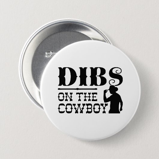 Dibs on Cowboy Button (Vorne & Hinten)