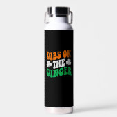 Dibs on Ginger Retro Irish Flag Funny St Patri Trinkflasche (Vorne)