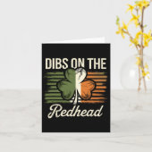 Dibs on Redhead Funny Irish St Patricks Day Sh Karte (Gelbe Blume)