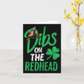 Dibs on Redhead Men St Patricks Day Karte (Gelbe Blume)