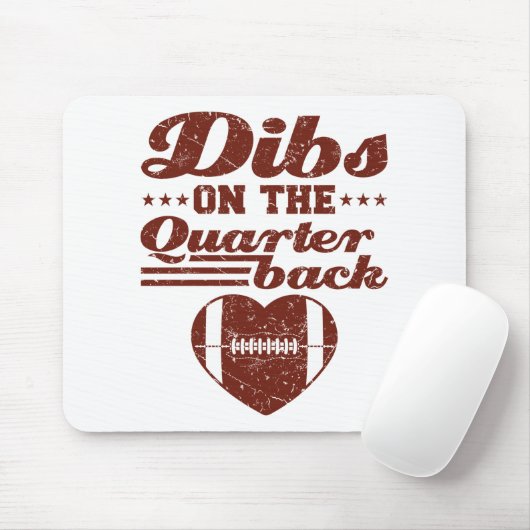 Dibs On The Quarterback Football Girlfriend Mousepad (Mit Mouse)
