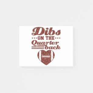 Dibs On The Quarterback Football Girlfriend Post-it Klebezettel